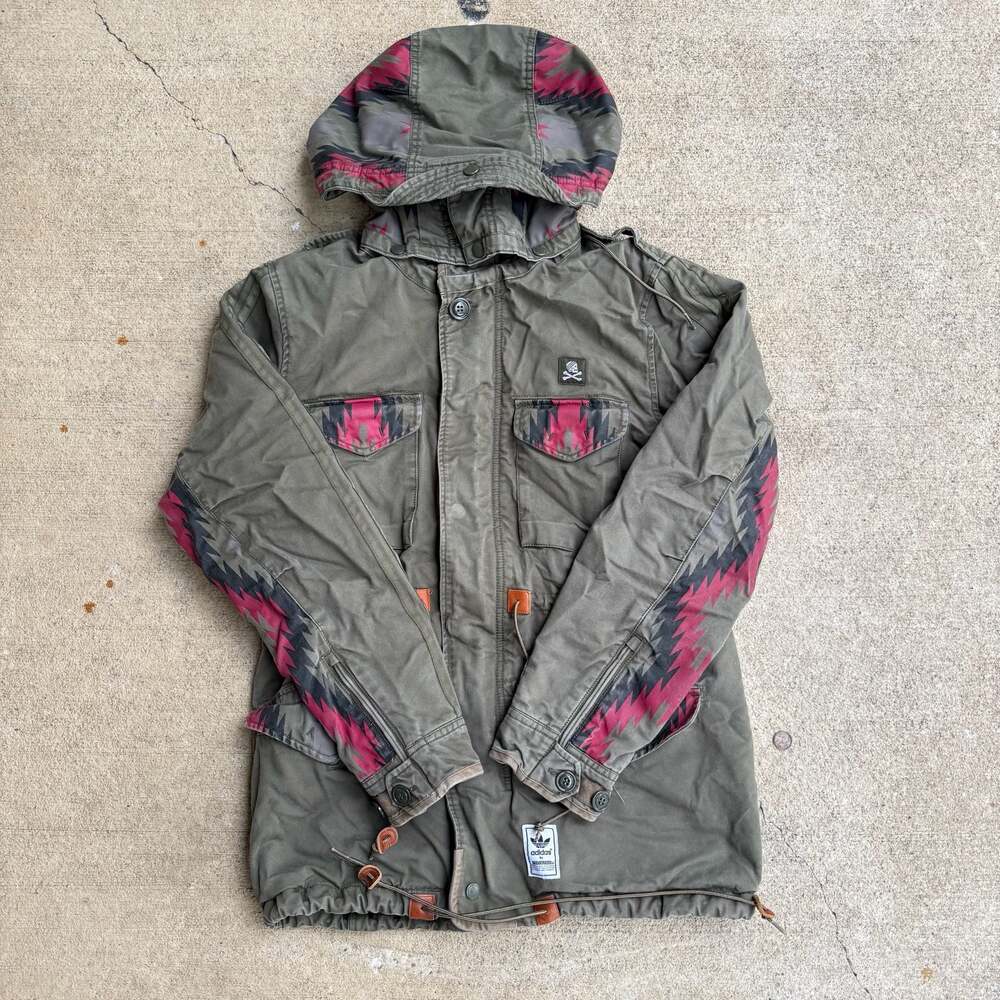 Adidas x Neighborhood M65 Southwestern Military Parka Jacket Olive Green